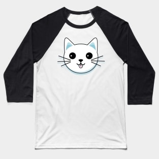 White Kitty Baseball T-Shirt